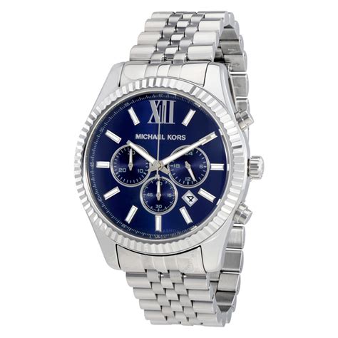 michael kors mens watch blue face|michael kors watch blue face.